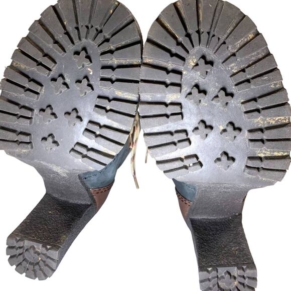 See By Chloe Eileen Lug Sole High Heel Lace Up Suede Leather Ankle Boot Black 36 - Picture 11 of 13